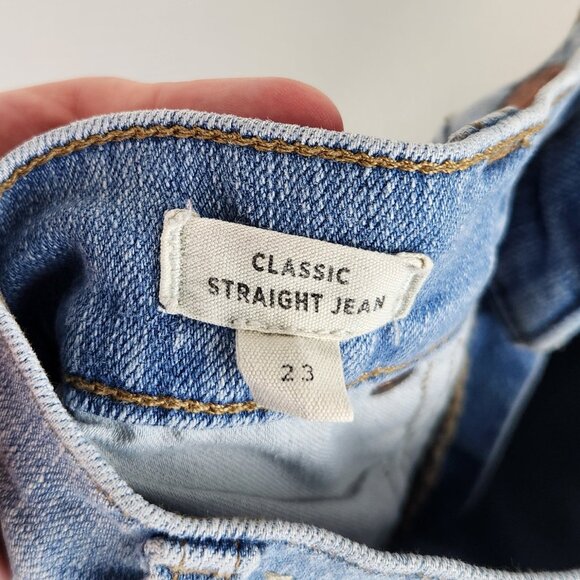 Madewell Classic Straight Light Wash Jeans sz 23 - Picture 9 of 11